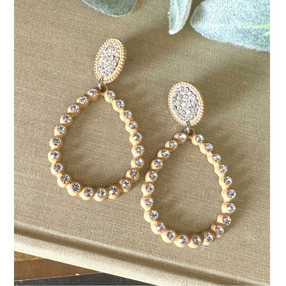Rhinestone teardrop earrings